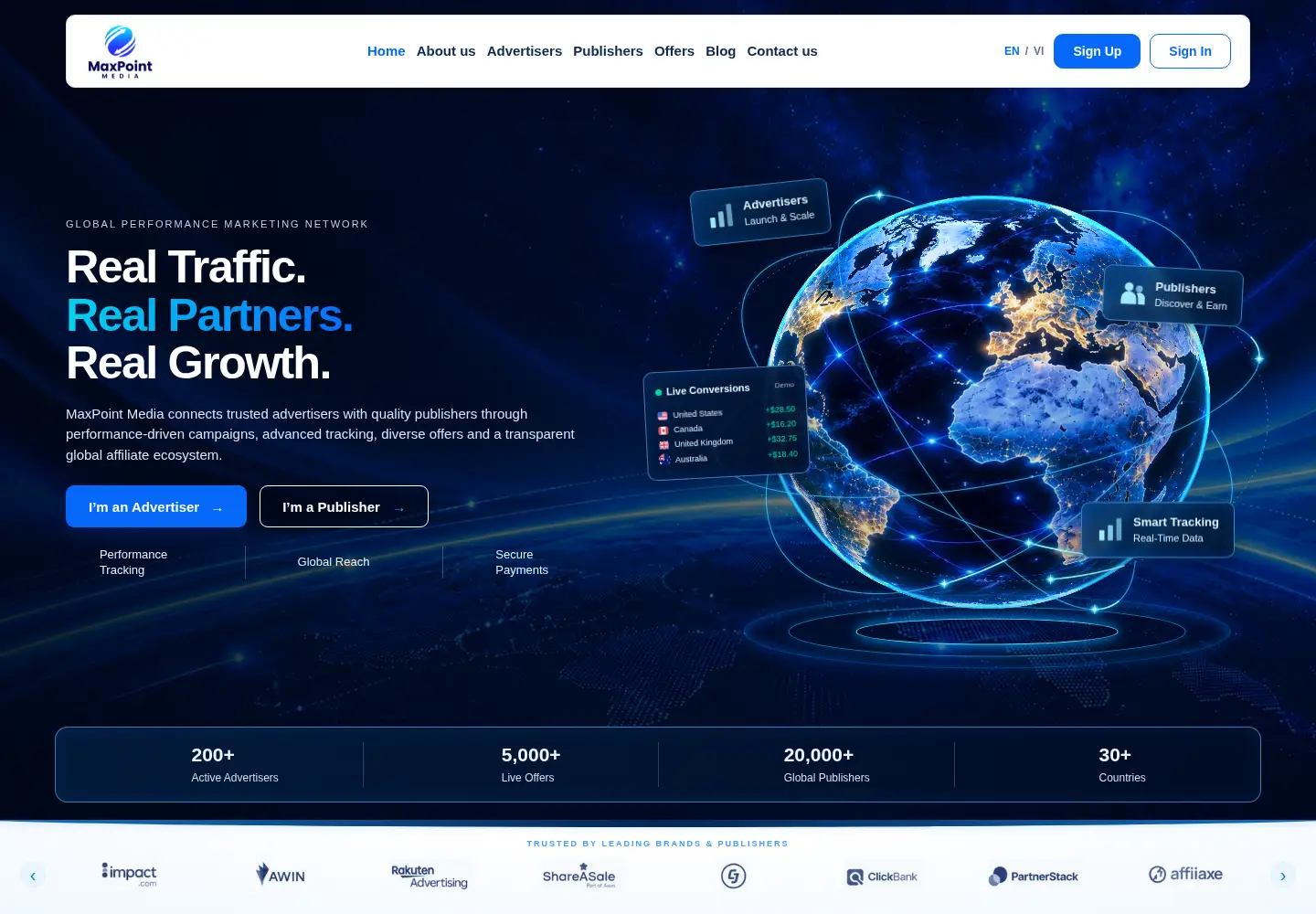 Screenshot of maxpointmedia.com