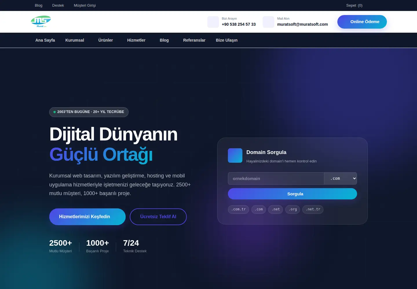 Screenshot of muratsoft.com