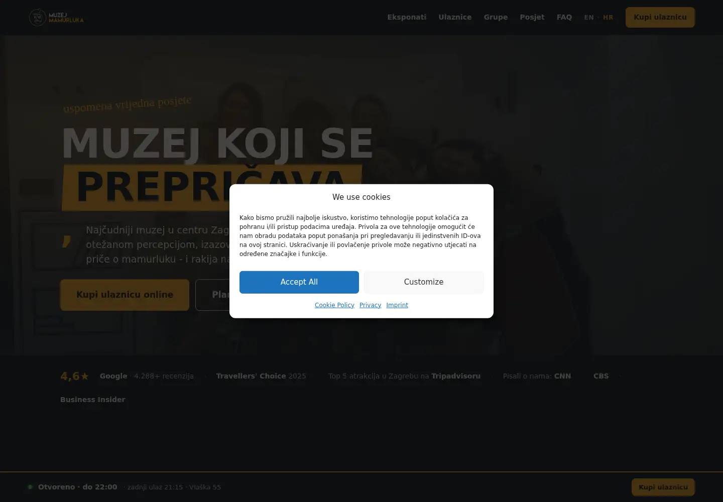 Screenshot of muzejmamurluka.com