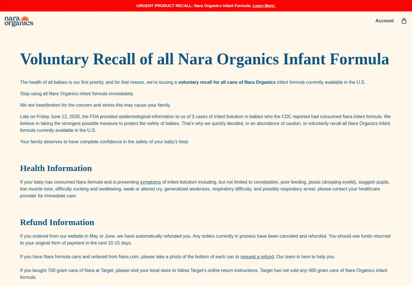 Screenshot of narababy.com