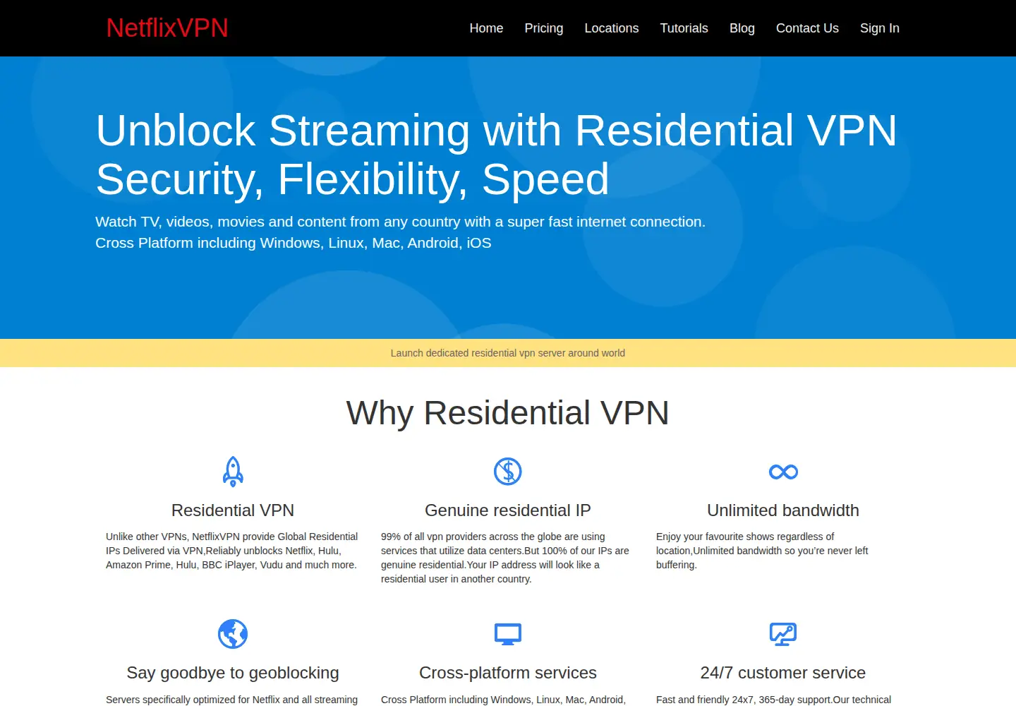 Screenshot of netflixvpn.com