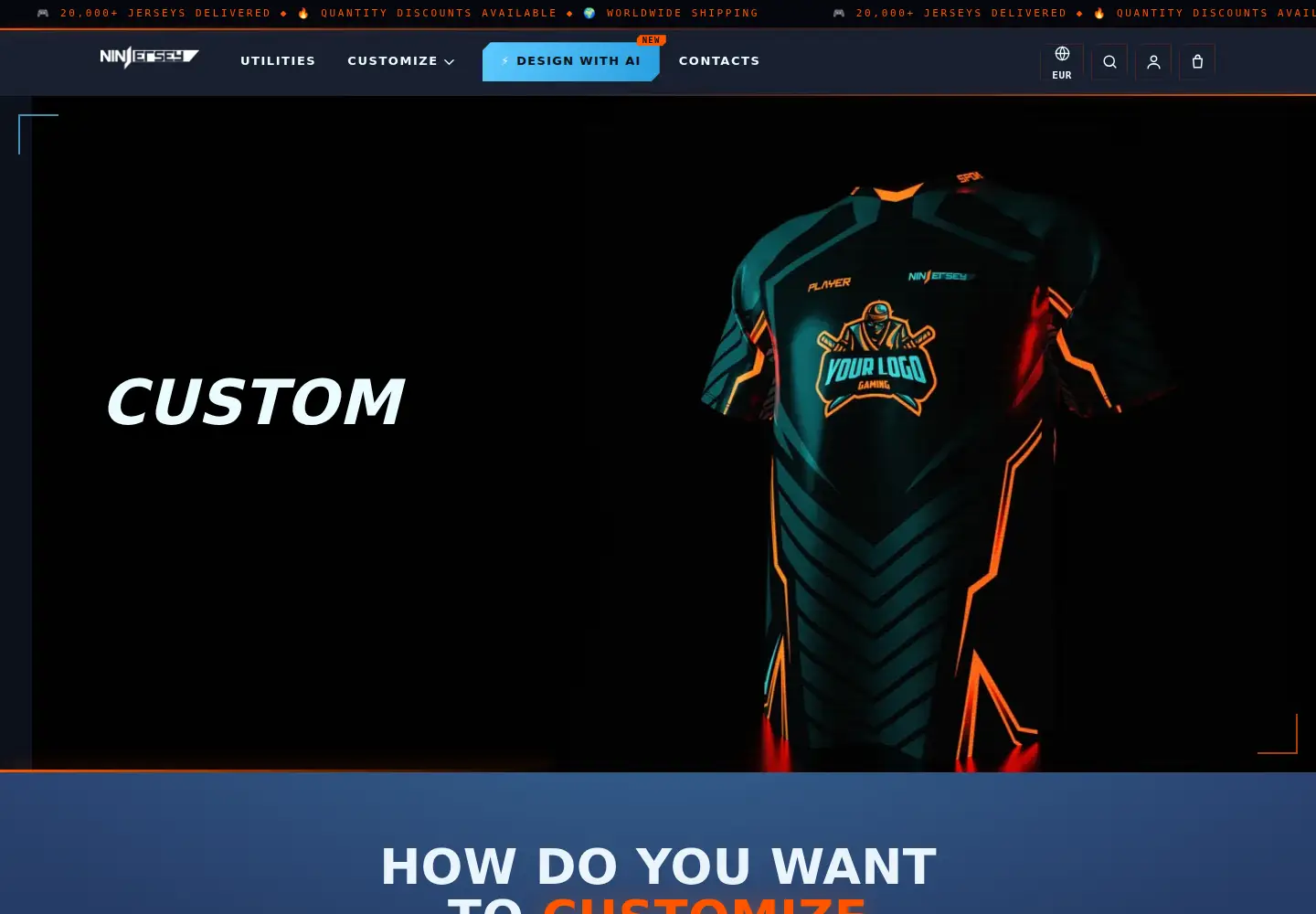 Captured homepage of ninjersey.com in the current scan