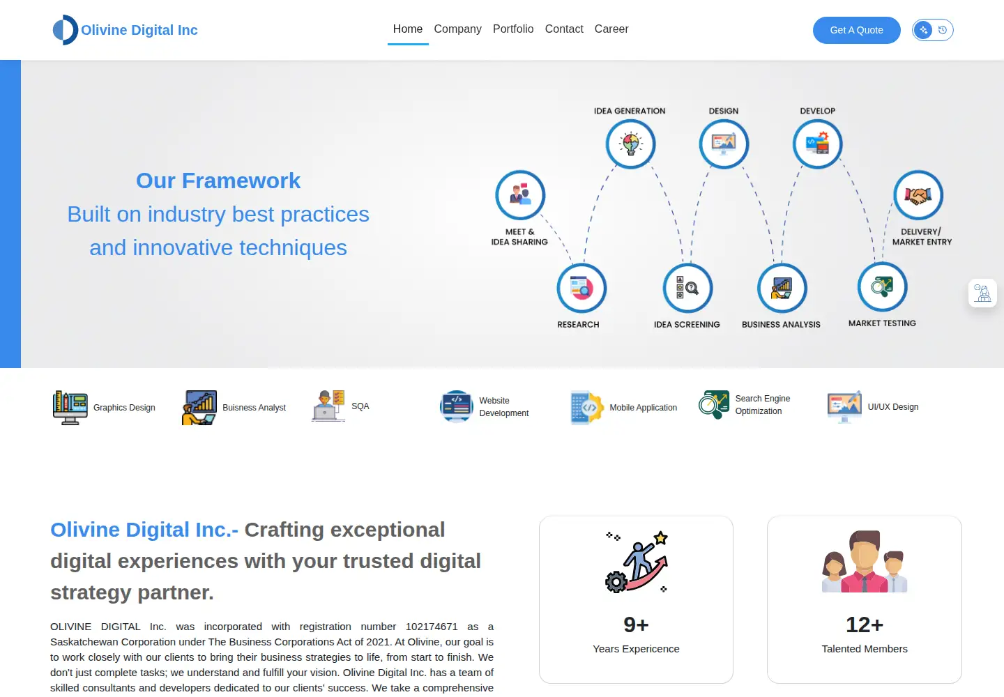 Captured homepage of olivineltd.com in the current scan