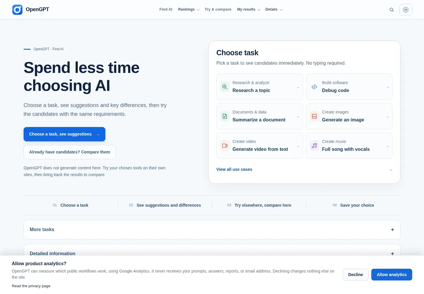 Screenshot of opengpt.com
