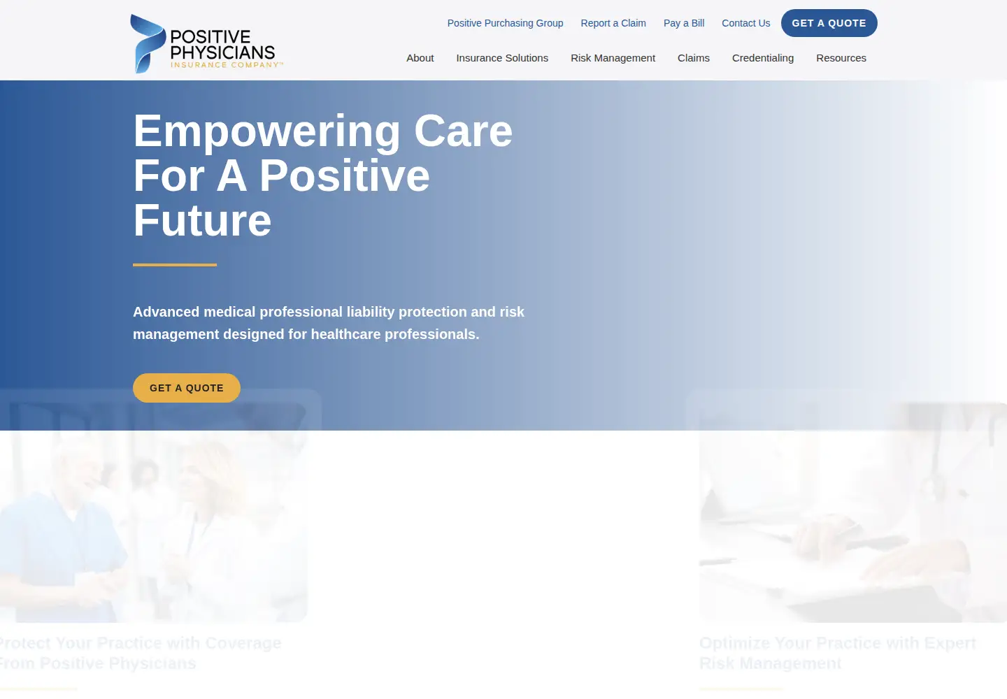 Screenshot of positivephysicians.com