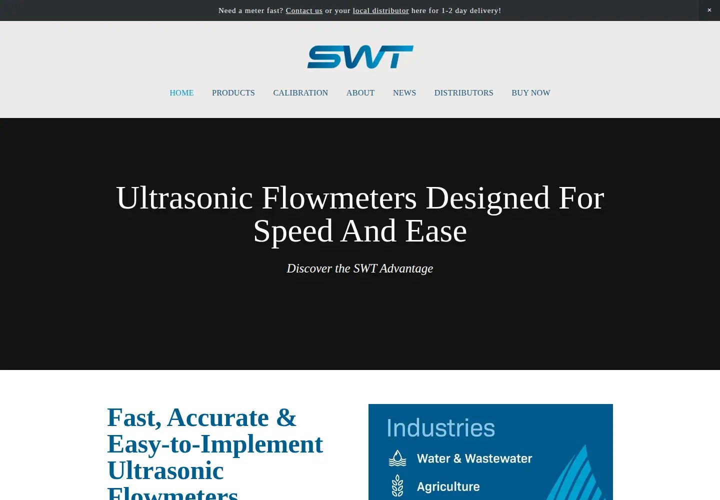 Screenshot of soundwatertech.com