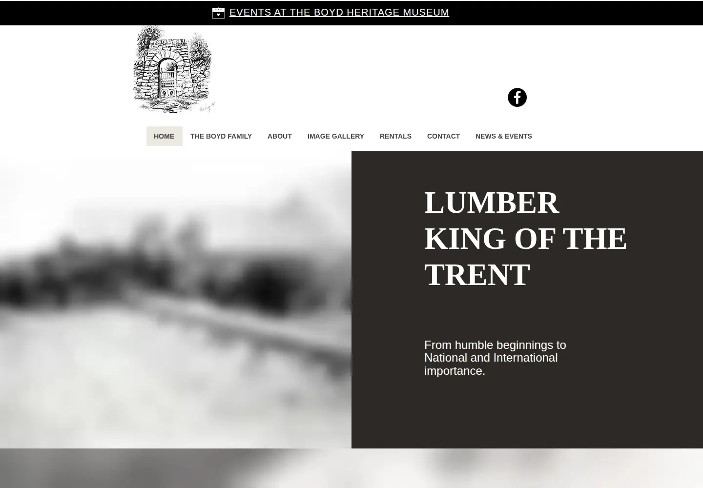 Captured homepage of theboydmuseum.com in the current scan