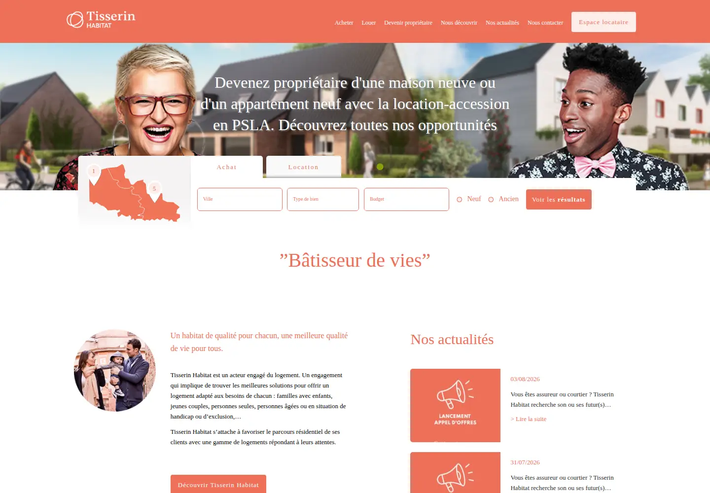 Screenshot of tisserin-habitat.com
