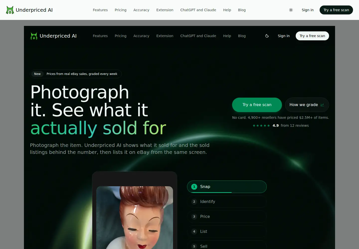 Screenshot of underpricedai.com