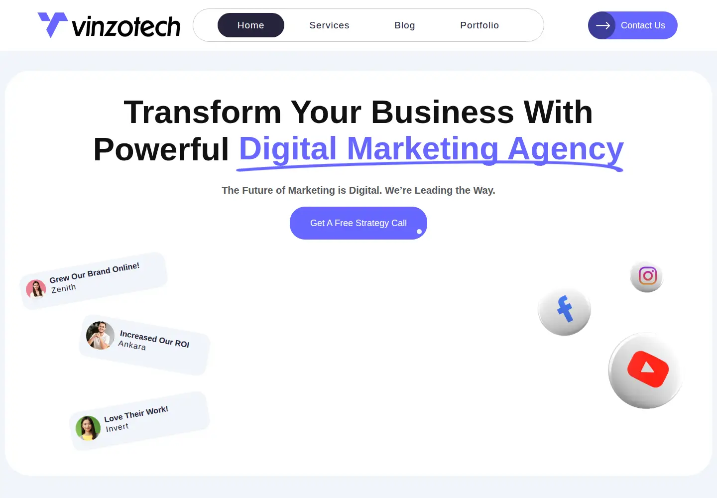 Screenshot of vinzotech.com