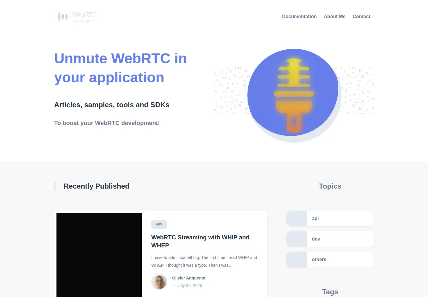 Screenshot of webrtc-developers.com