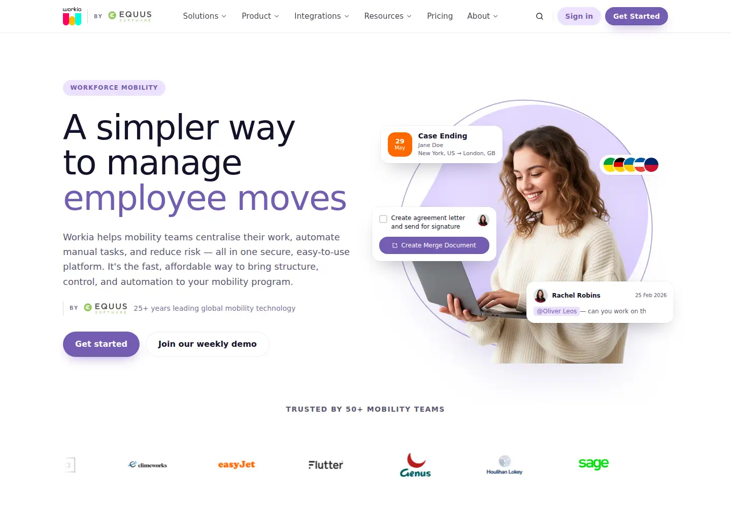 Screenshot of workia.com