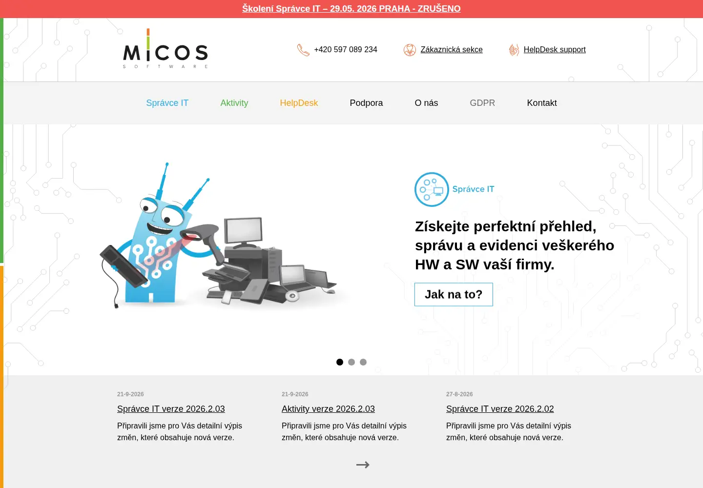Screenshot of micos-sw.cz