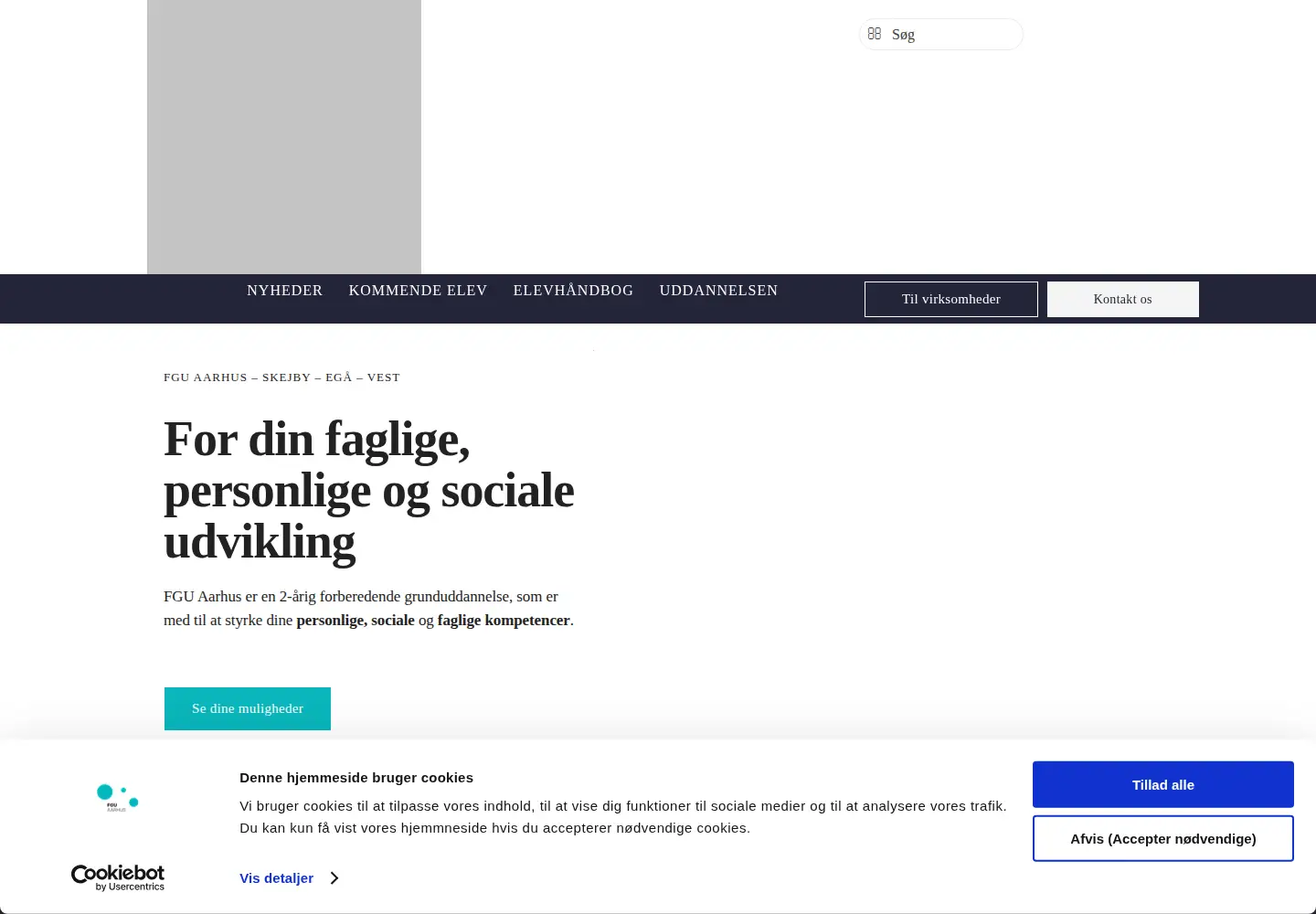 Captured homepage of fguaarhus.dk in the current scan