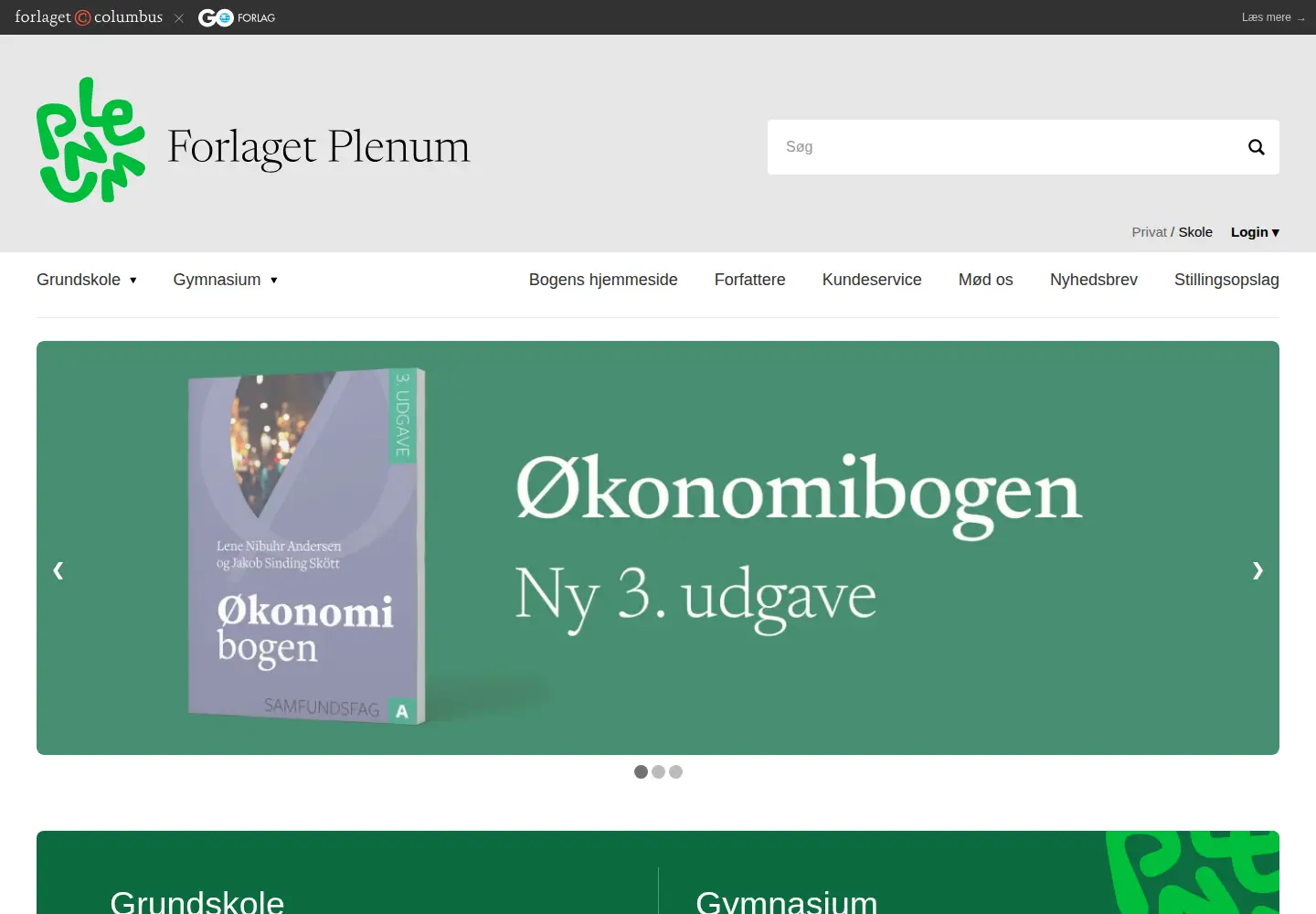 Screenshot of forlagetplenum.dk