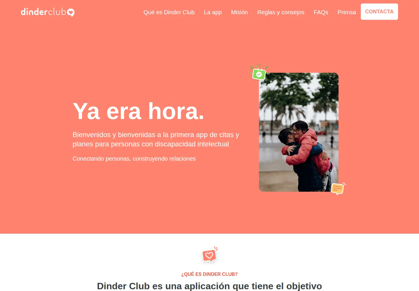 Captured homepage of dinderclub.es in the current scan
