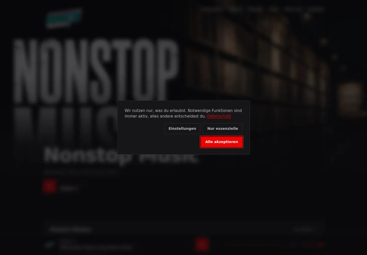 Screenshot of radioc.eu
