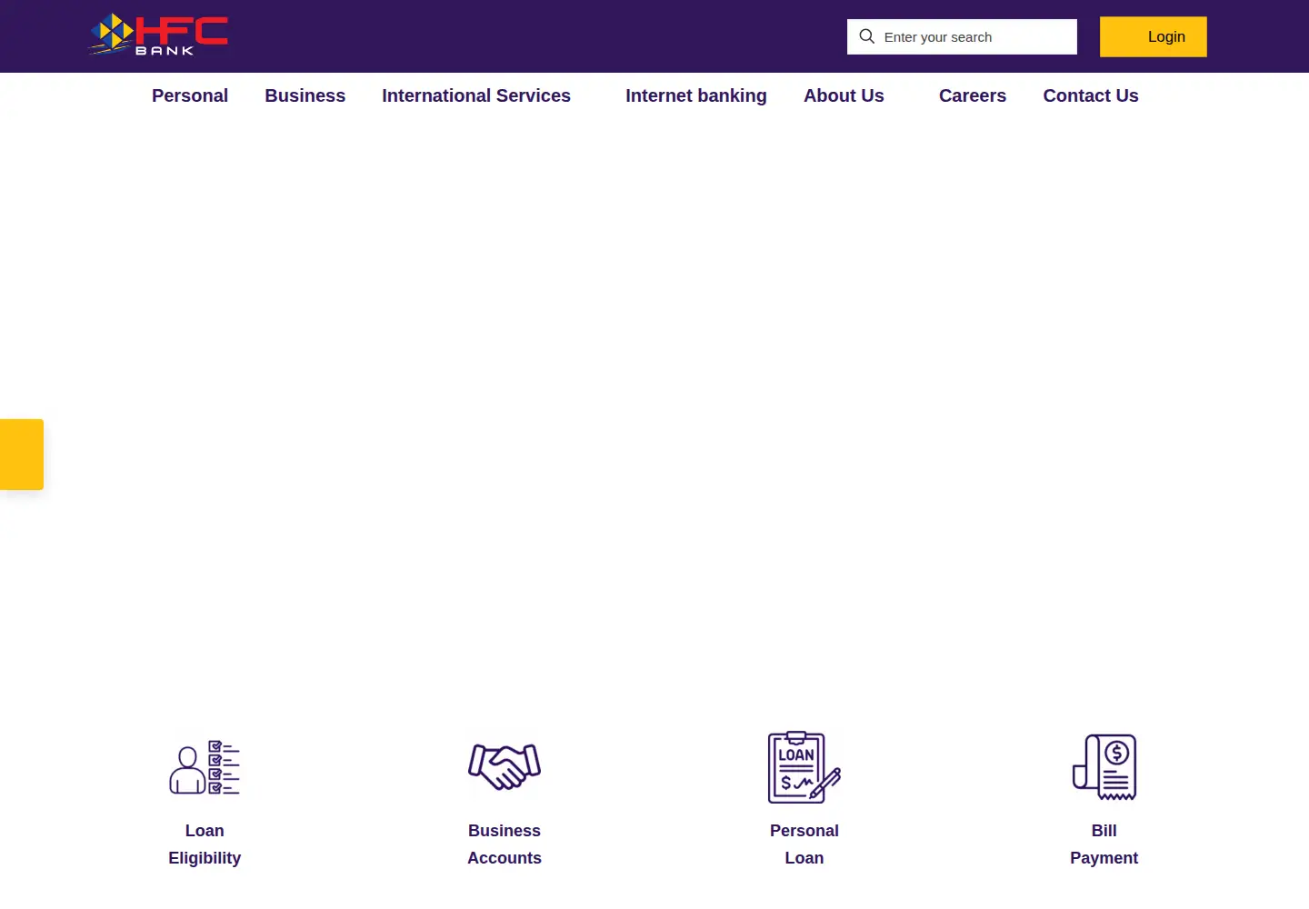 Captured homepage of hfc.com.fj in the current scan