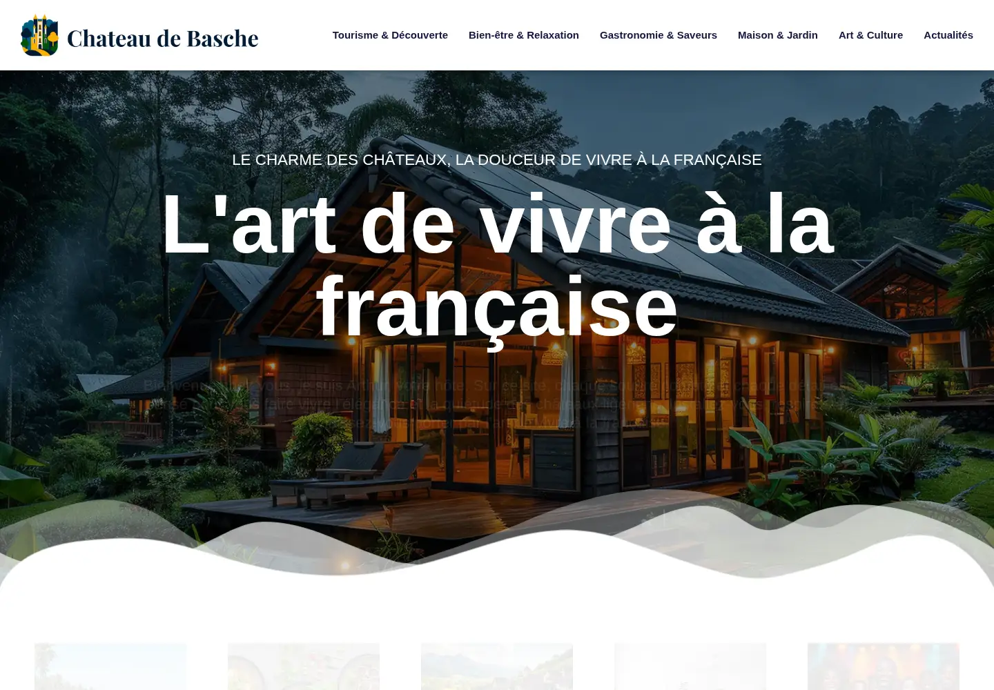 Screenshot of chateaudebasche.fr