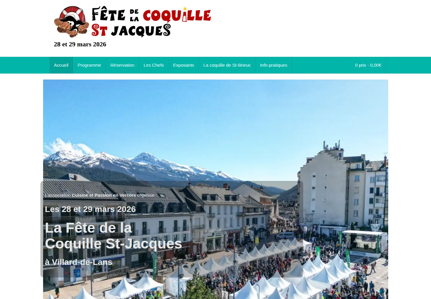 Screenshot of fete-de-la-coquille.fr