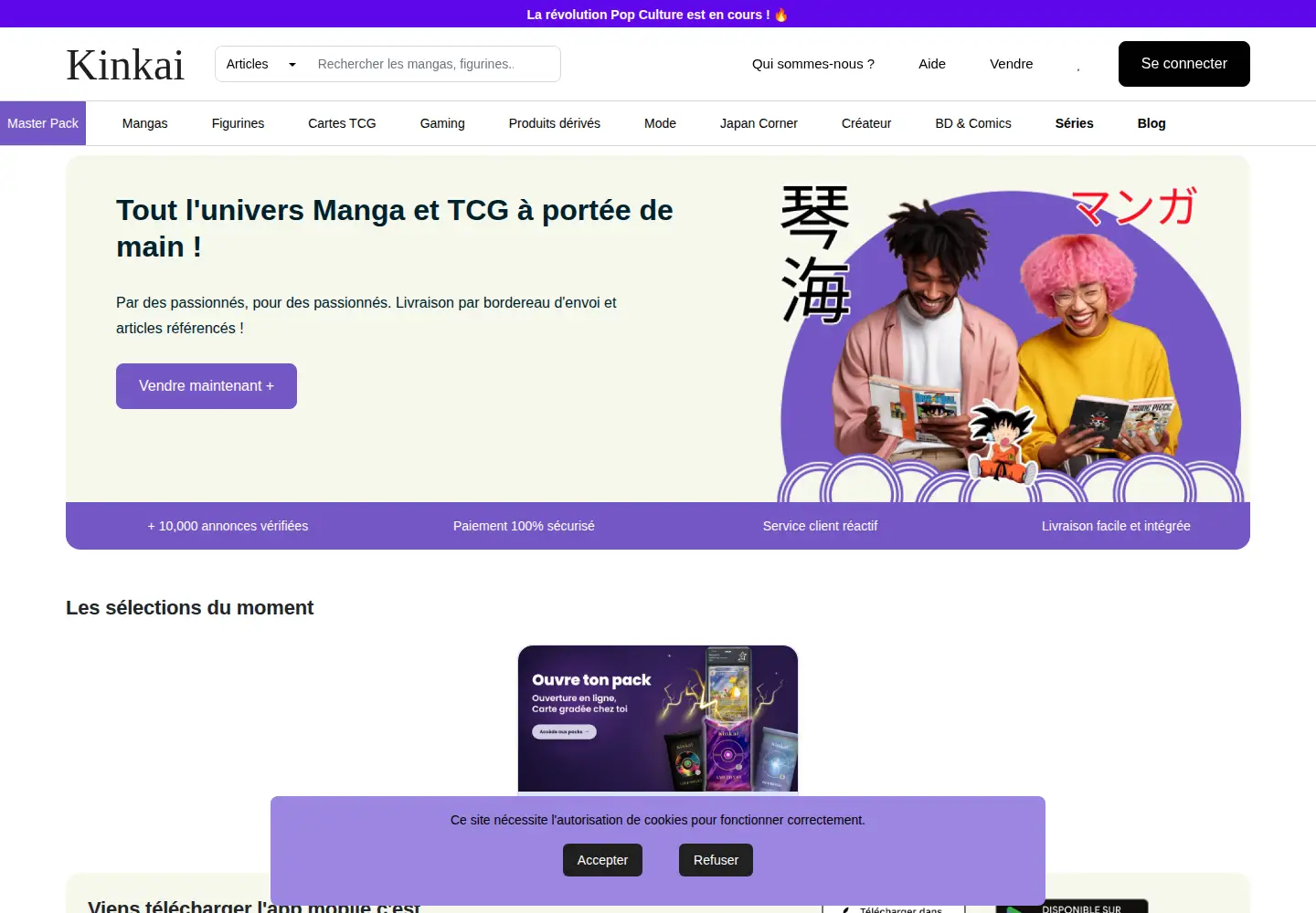 Screenshot of kinkai.fr