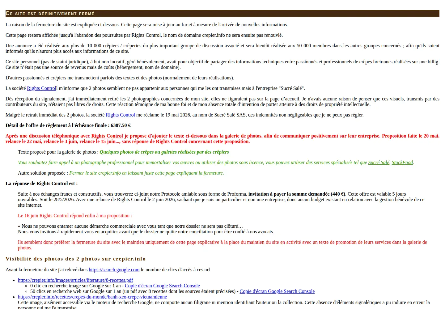 Screenshot of crepier.info