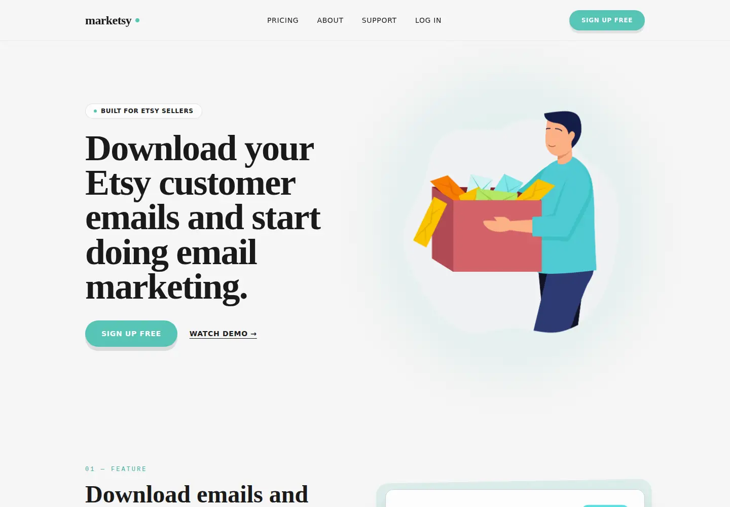 Captured homepage of marketsy.io in the current scan