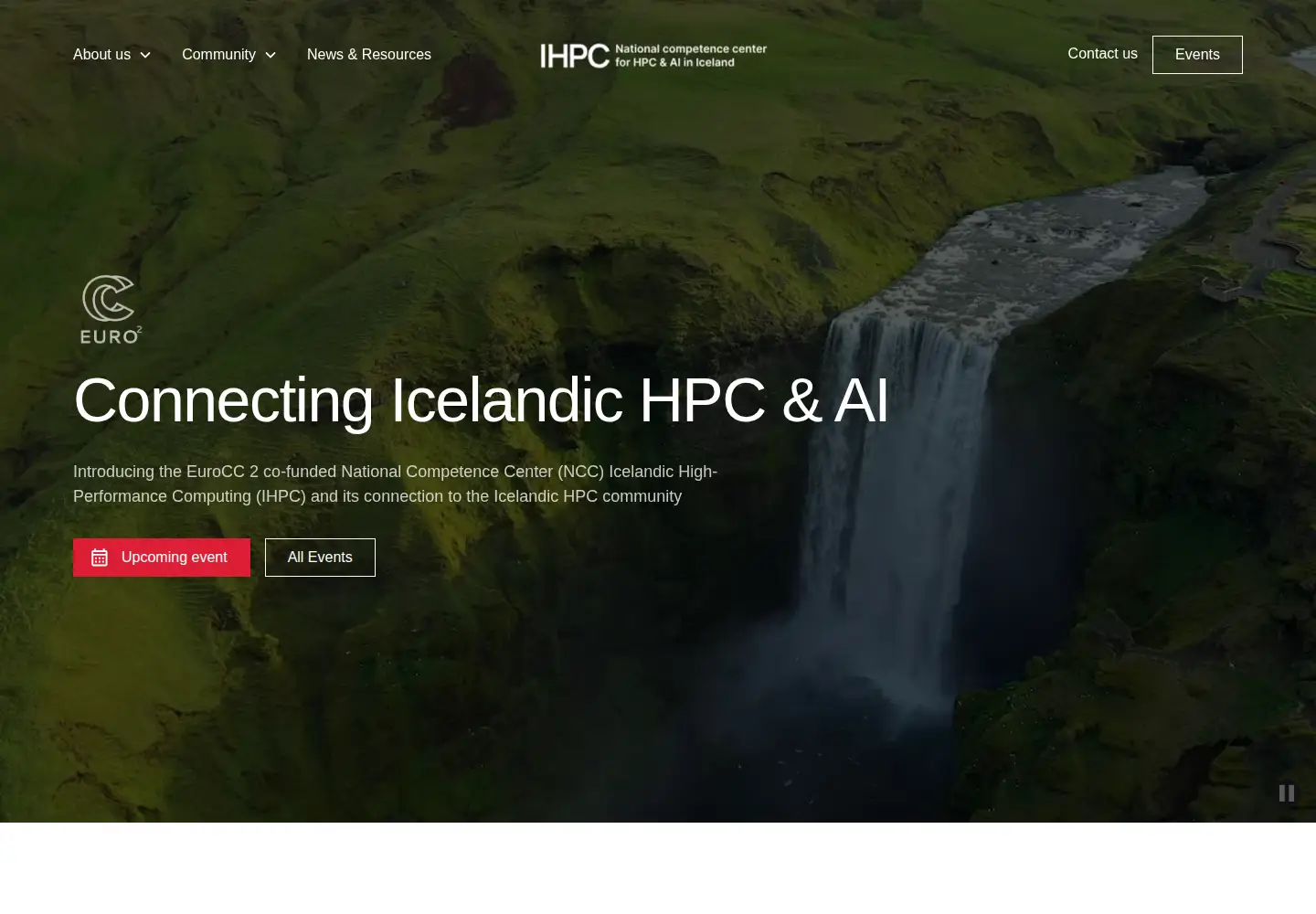 Captured homepage of ihpc.is in the current scan