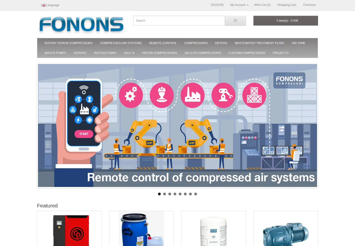 Screenshot of fonons.lv
