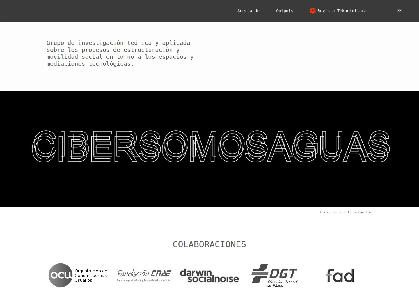Captured homepage of cibersomosaguas.net in the current scan