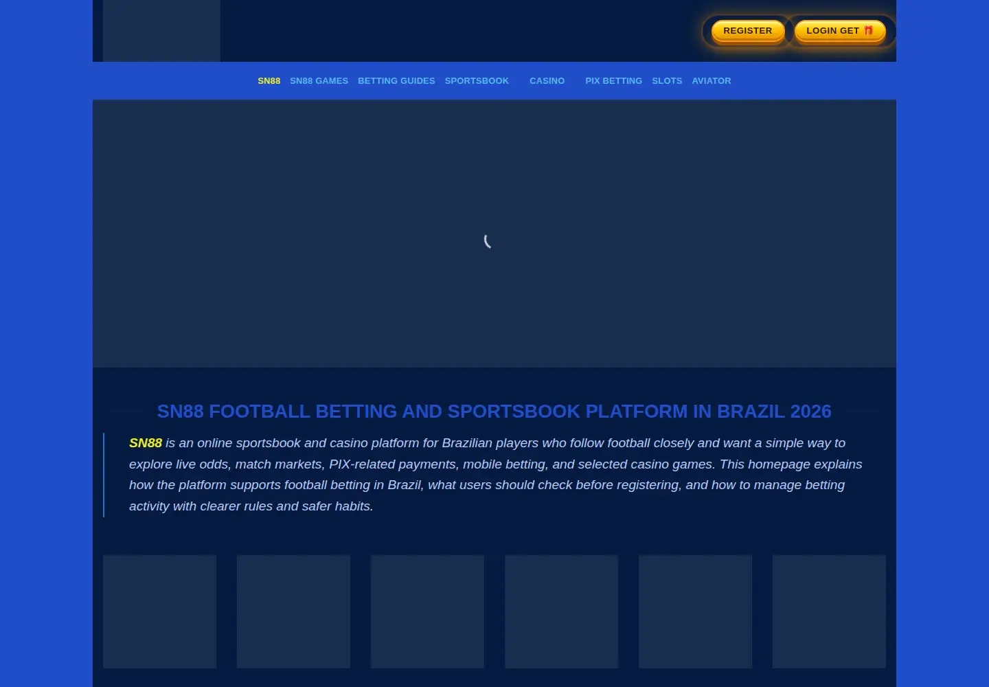 Captured homepage of sn88.news in the current scan