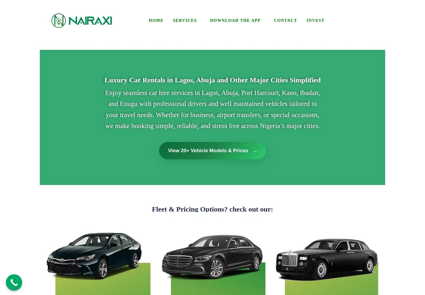 Screenshot of nairaxi.ng