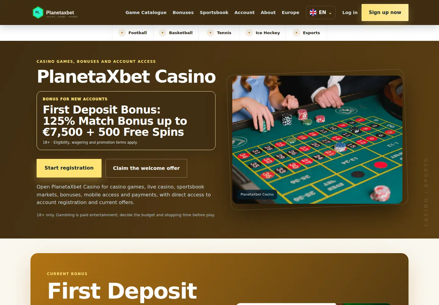 Screenshot of planetaxbet.eu