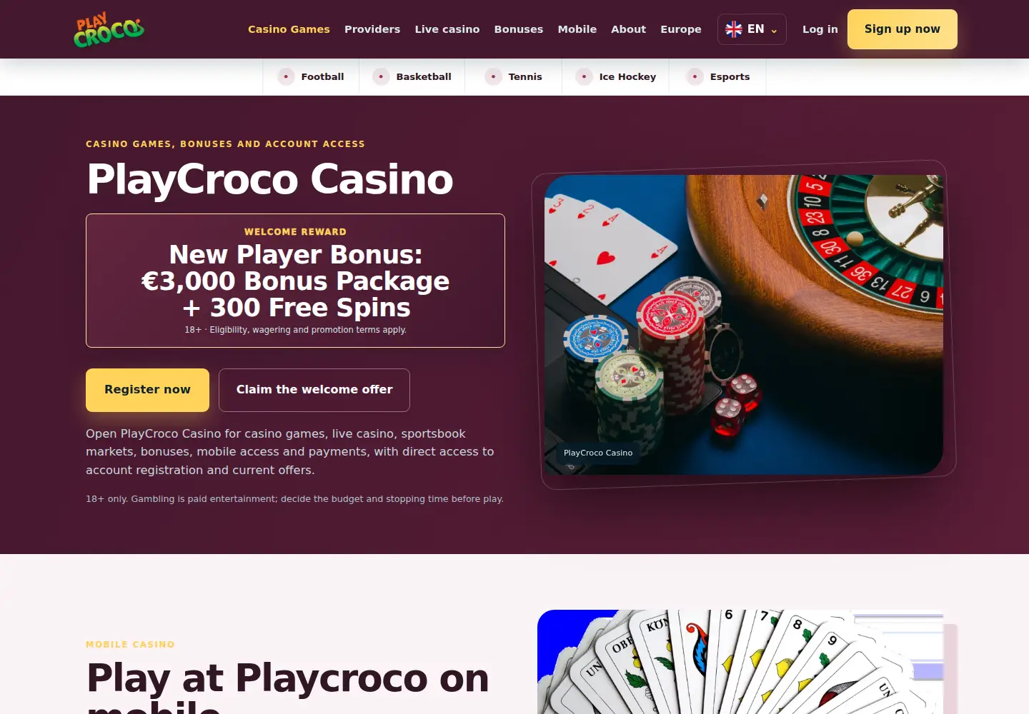 Screenshot of playcroco.eu