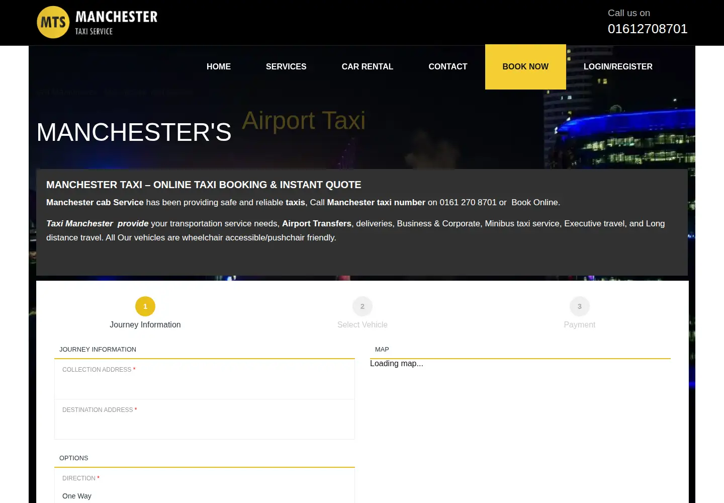 Screenshot of manchestertaxiservice.co.uk