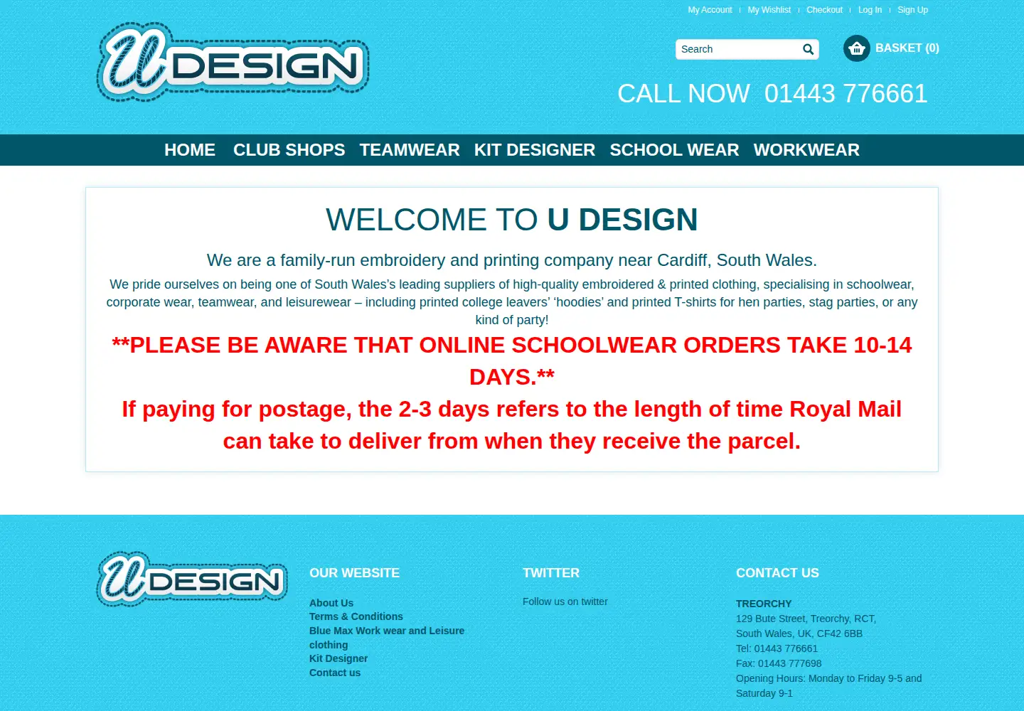Screenshot of udesignembroidery.co.uk