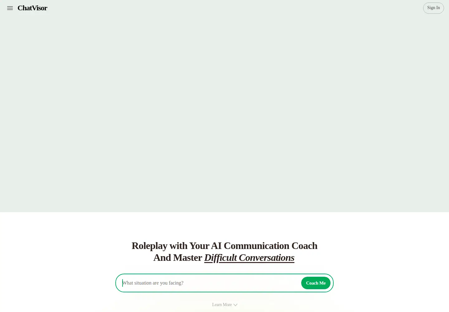 Captured homepage of chatvisor.ai in the current scan