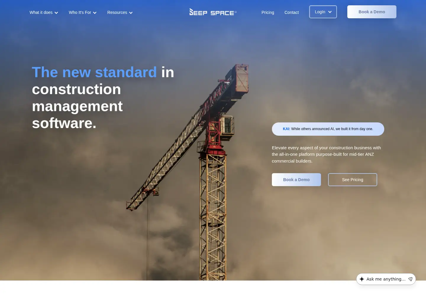 Screenshot of deepspacegroup.ai