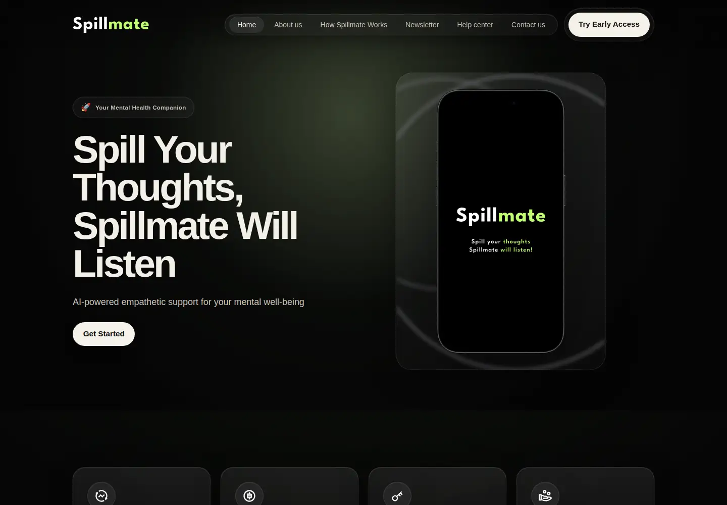 Screenshot of spillmate.ai