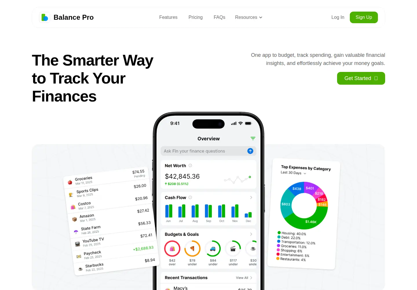 Captured homepage of balancepro.app in the current scan