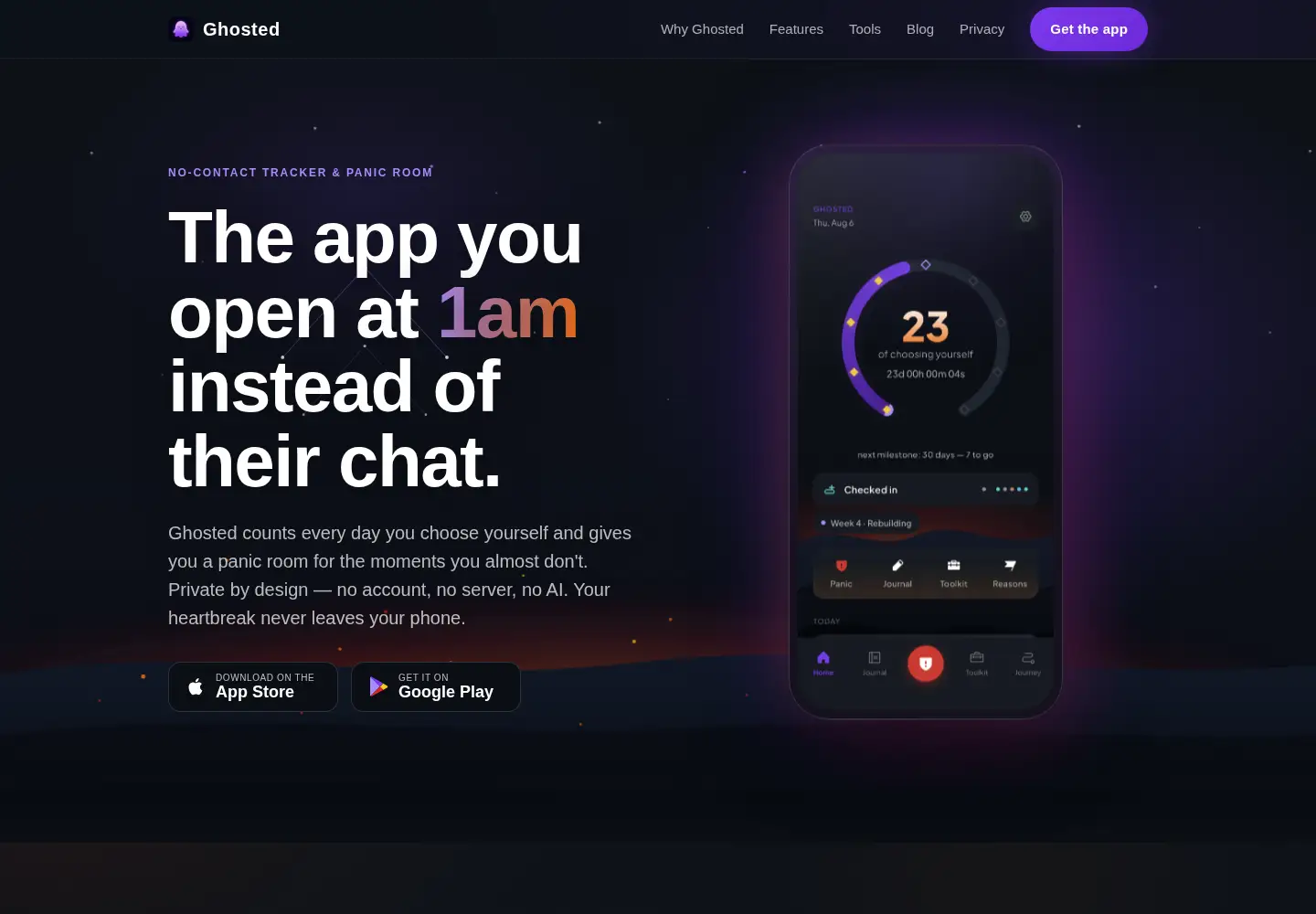 Screenshot of ghostedyou.app