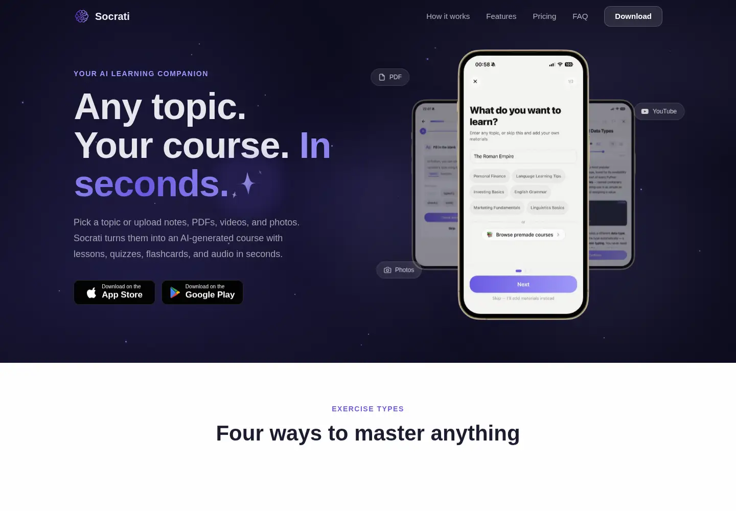 Screenshot of socrati.app