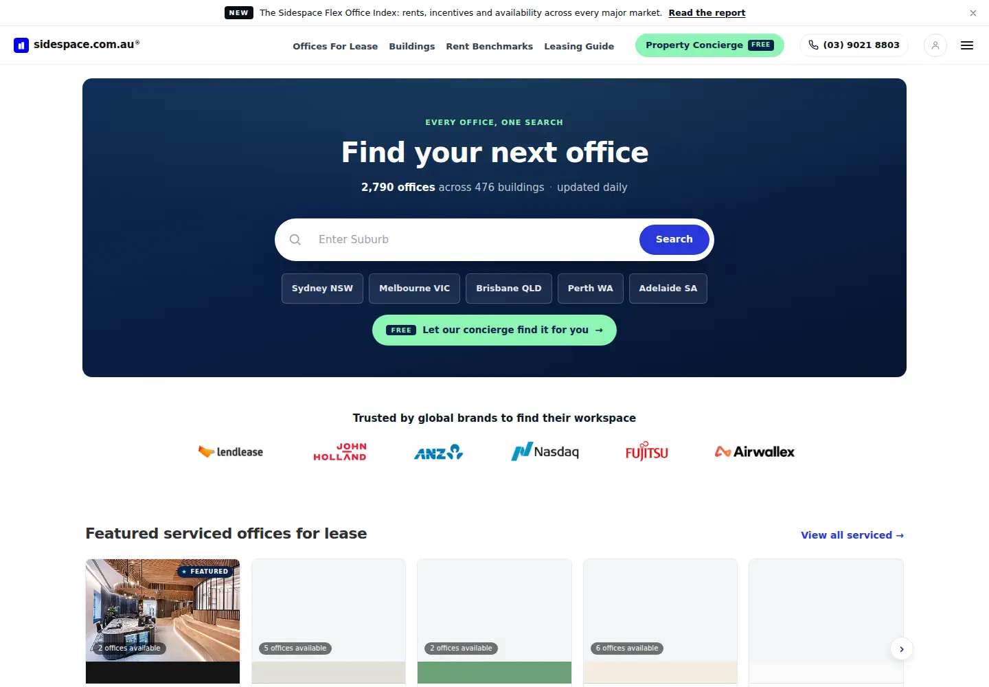 Screenshot of sidespace.com.au