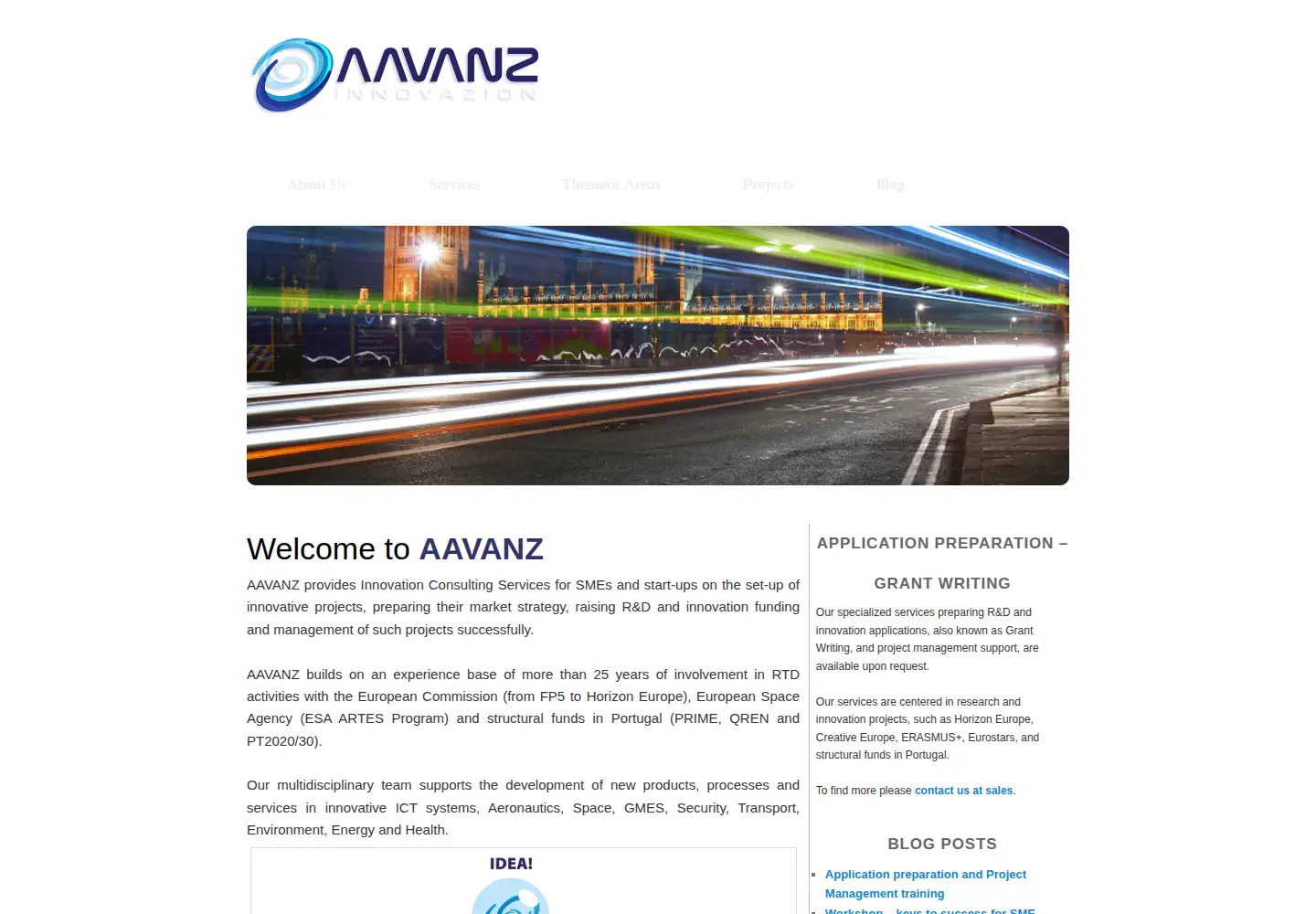Captured homepage of aavanz.biz in the current scan