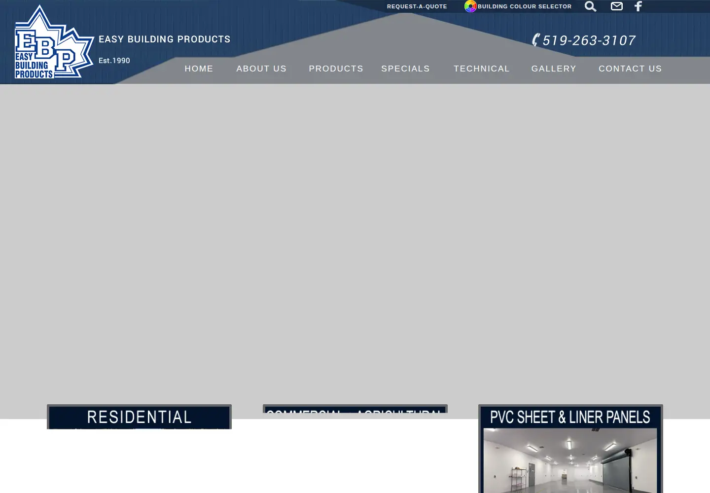 Screenshot of easybuildingproducts.ca