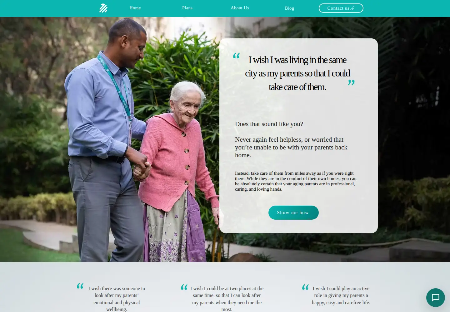 Captured homepage of yodda.care in the current scan