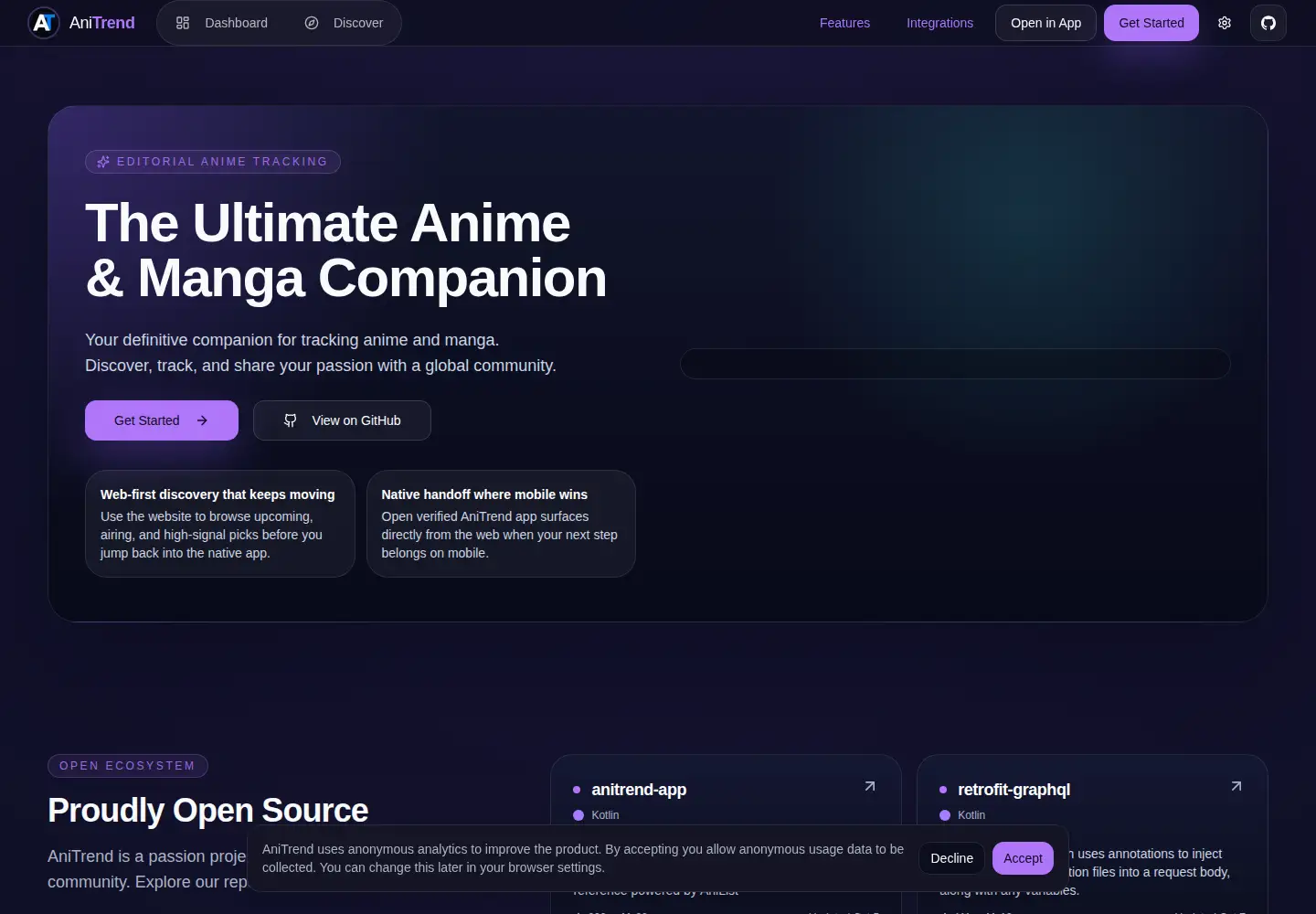 Screenshot of anitrend.co