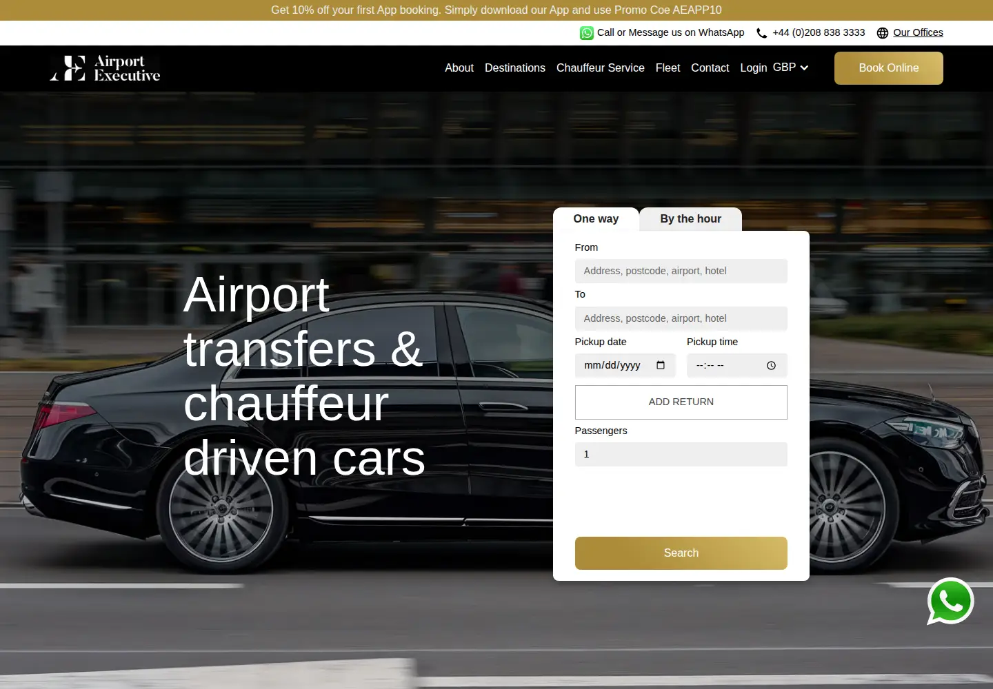Captured homepage of airportexecutive.com in the current scan