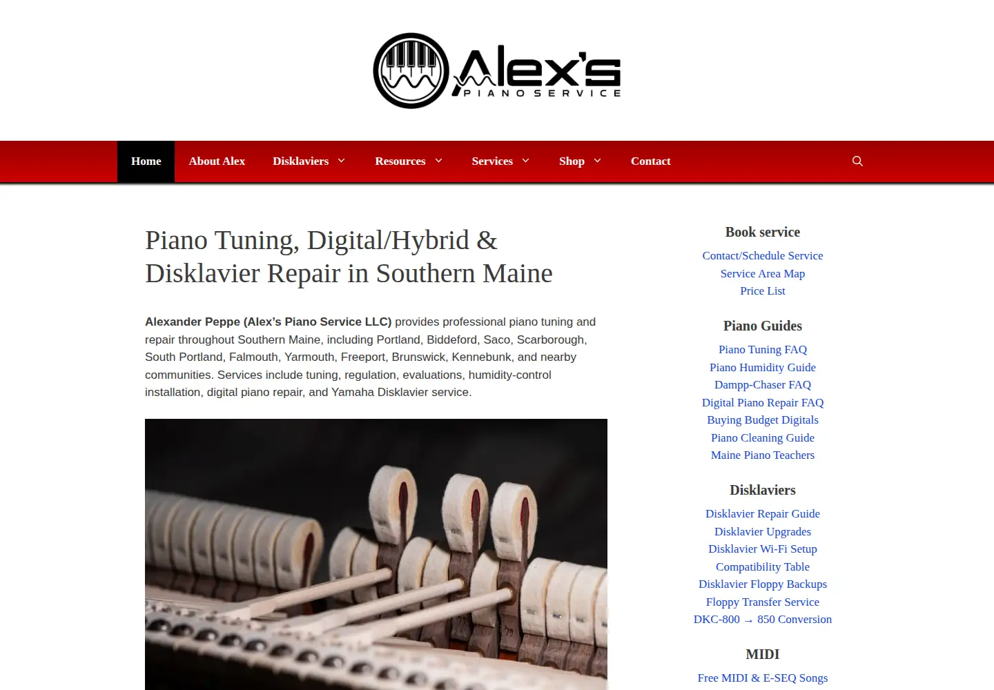 Captured homepage of alexanderpeppe.com in the current scan