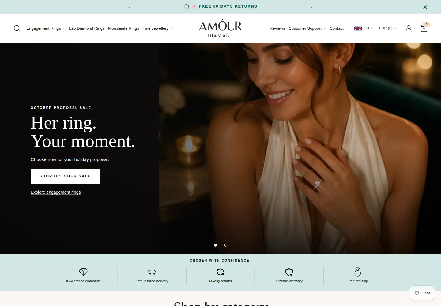 Screenshot of amourdiamant.com